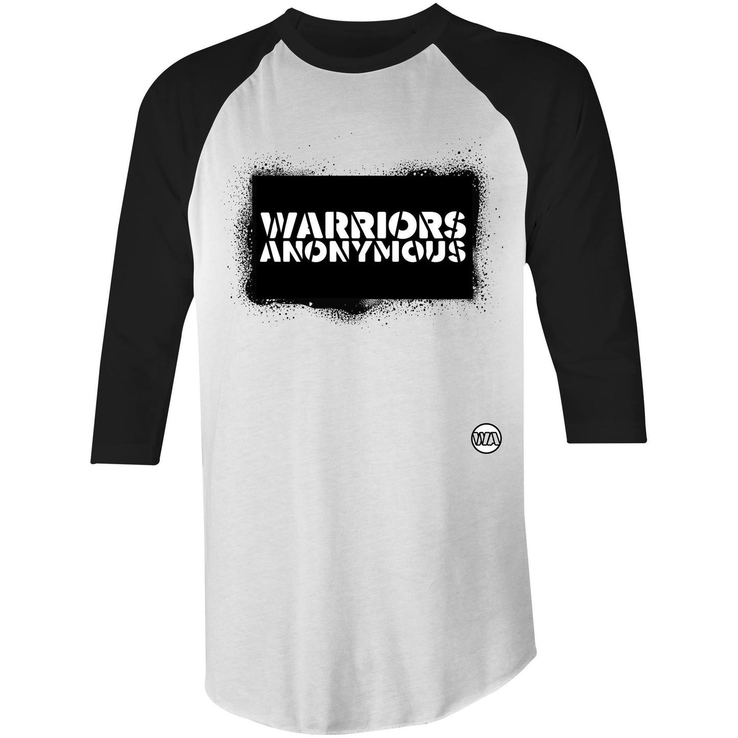 Spray Paint Stencil Raglan Men's 3/4 Tee
