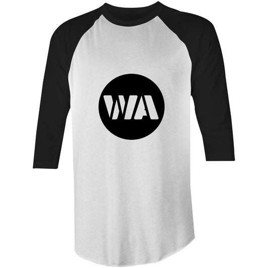 Raglan 3/4 Tee - Black / White Label