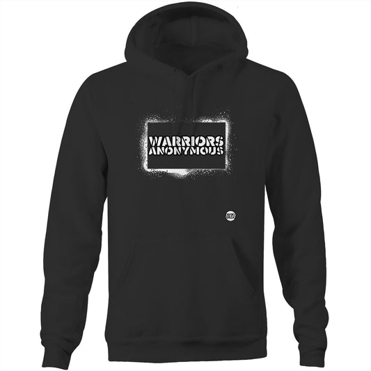 Spray Paint (White) Unisex Pocket Hoodie