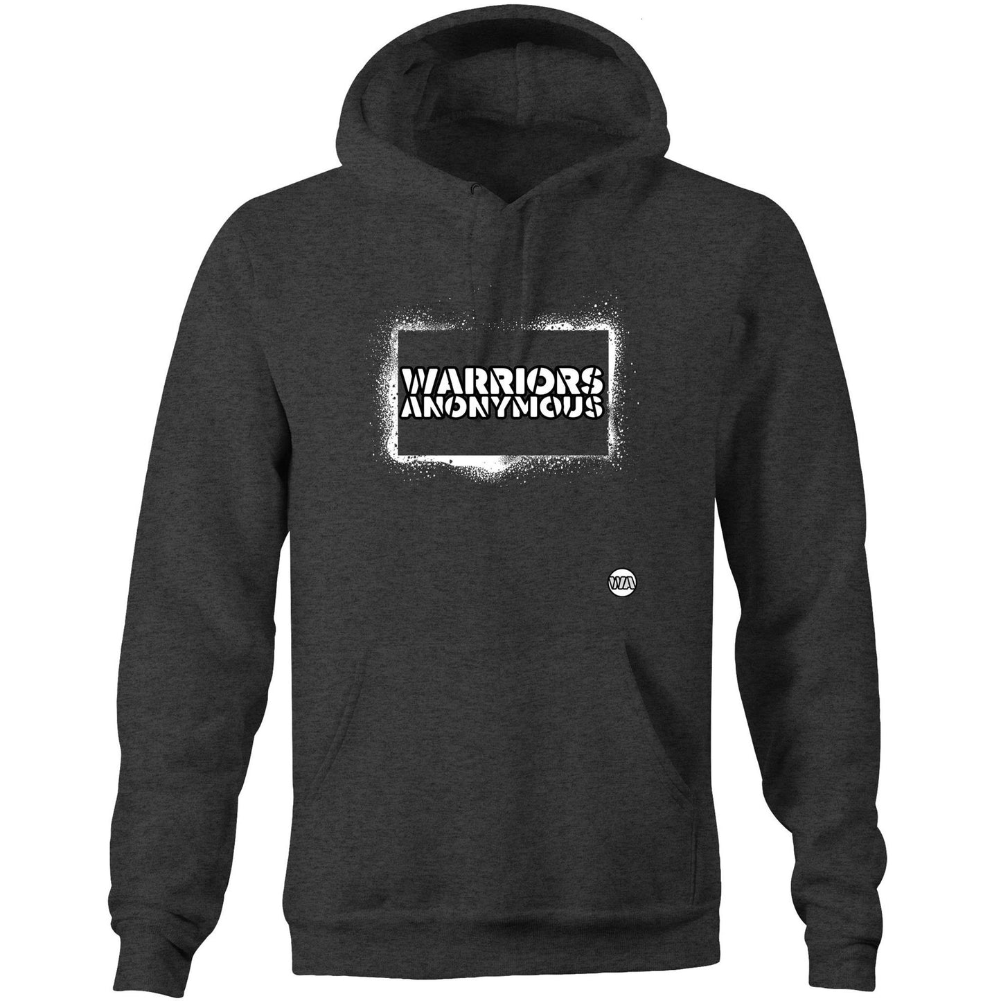 Spray Paint (White) Unisex Pocket Hoodie