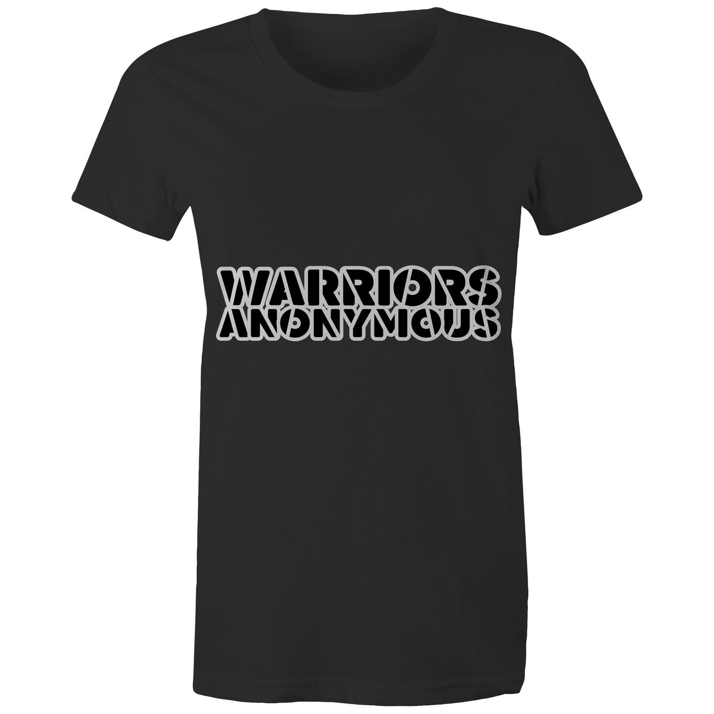 (Black) 'Warriors Anonymous' Women's Tee