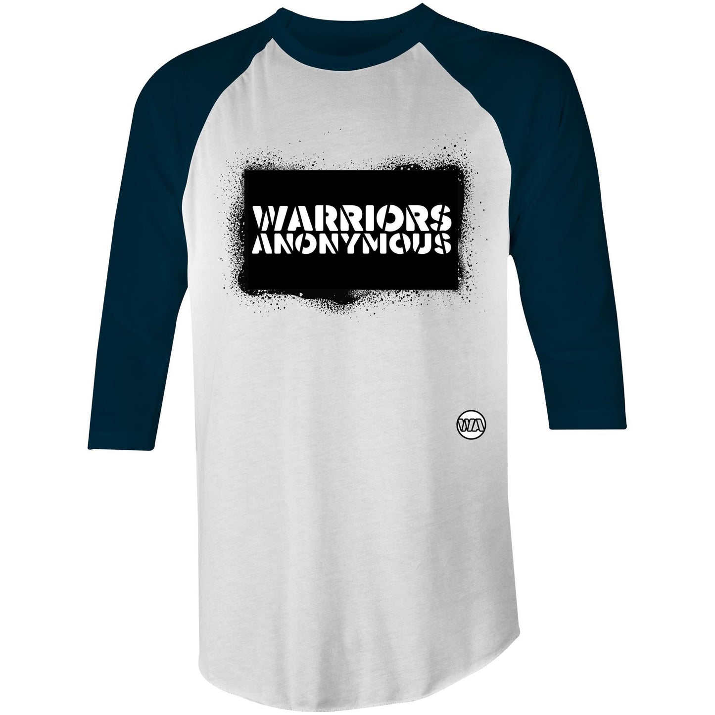 Spray Paint Stencil Raglan Men's 3/4 Tee