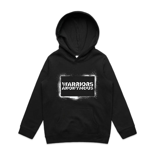 (White) Spray Paint Youth Hoodie